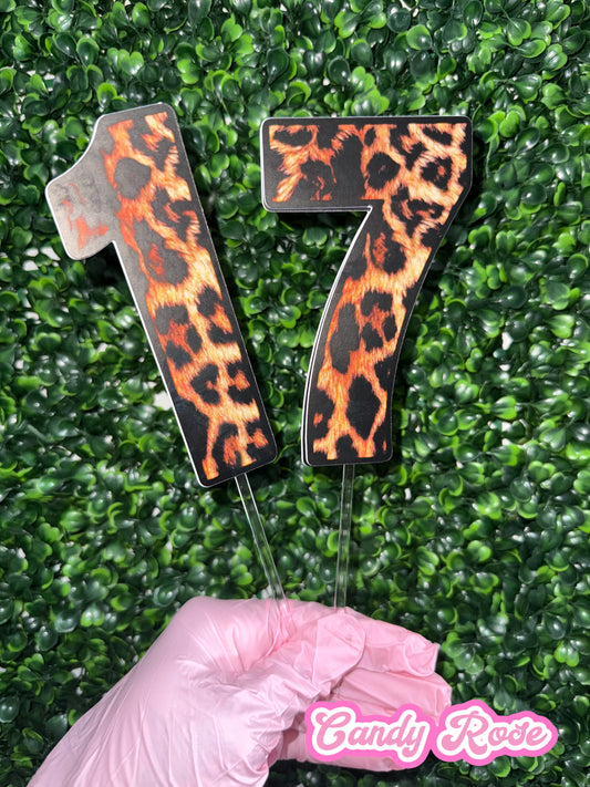 Cheetah Birthday Numbers