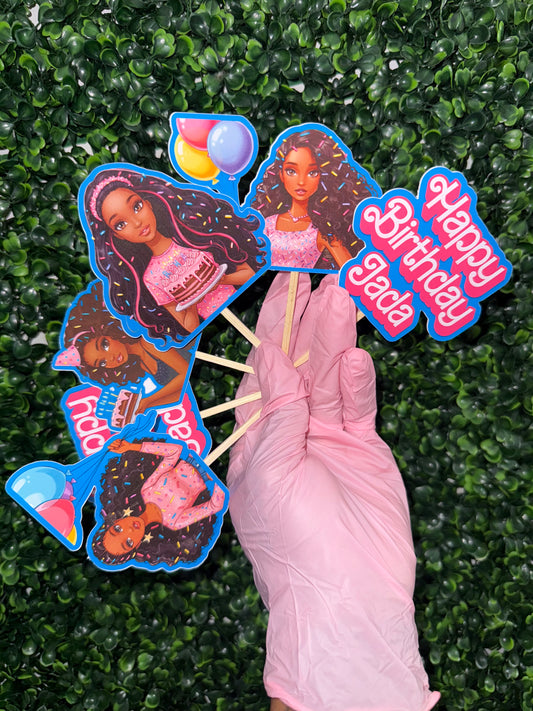 Doll Birthday cake Topper